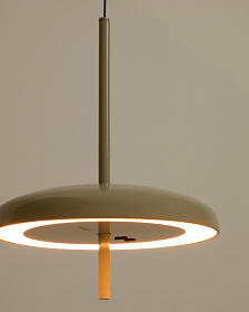 Портативный потолочный светильник Porte из светло-серого алюминия Ø 16 см