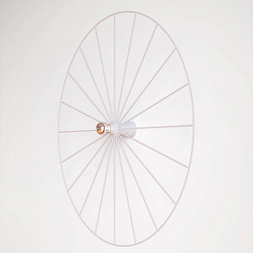 Бра Wheel 90 см белый + цоколь 25 см белый