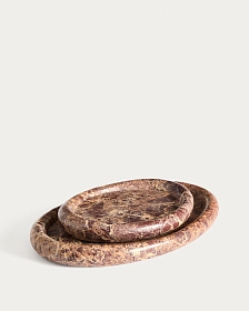 Поднос Lenorel из бордового мрамора 30 x 23 см