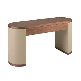 Туалетный столик 7220 из экокожи цвета норки и ореха