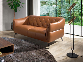 Двухместный диван 6168/KF150-2P с кожаной обивкой