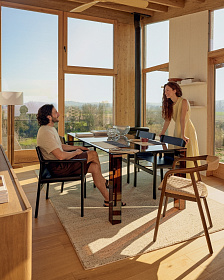 Стол Adularia из коричневого закаленного стекла 200 x 100 см