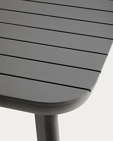 Раздвижной уличный стол Izola из алюминия с графитовой отделкой, 185 (235) x 100 см