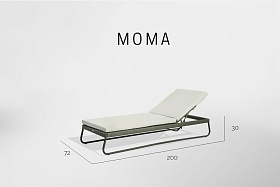 Лежак Moma ANTHRACITE-CARBON