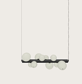 Подвесной светильник Lera черный металл/белое стекло