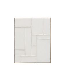 Klis Картина из белого льна с геометрическими фигурами, 80 х 100