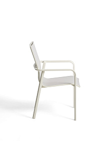 Уличный стул Canea из алюминия цвета экрю