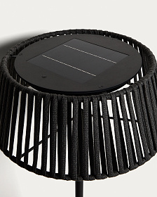 Уличный торшер Aldet на солнечных батареях черный, диаметр 46 см