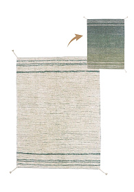 Ковер двусторонний винтажный голубой 120*160