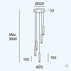 Подвесной светильник Candle XS 5Bodies Chandelier 00-8537-60-27