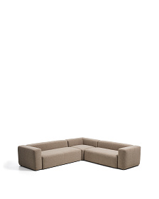 Угловой диван Blok из коричневой синели, 5 мест, 320 x 290 см