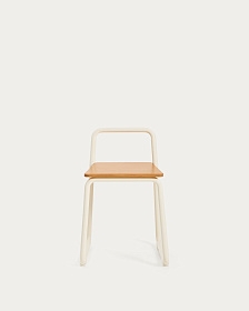 Tinn Стул из ясеневого шпона с бежевой металлической конструкцией