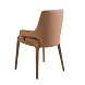 Стул 4136/CH20029 с обивкой из коричневой экокожи