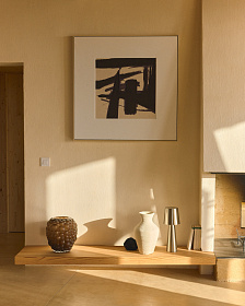 Настольная лампа Arenys малая из металла с блестящей серебристой отделкой