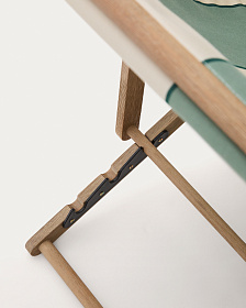 Vilara Складной шезлонг для улицы в полоску зеленого и бежевого цвета