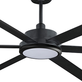 Потолочный вентилятор ROTTERDAM 30 XXL Ш3000MM черный 6P 32W LED 3000K