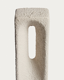 Скульптура Vriona из папье-маше цвета экрю 11 x 44,5 см