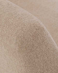 2-местный диван Amsen светло-коричневый с подлокотниками из шпона ореха