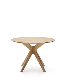 Круглый стол Naanim из дубового шпона, Ø 100 см
