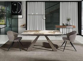 Стул F3208-GRIS /4057 черные ножки