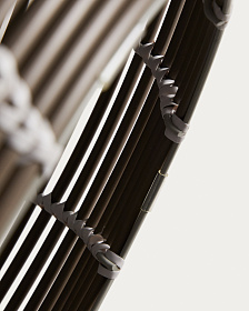 Уличный светильник Garoina солнечных батареях из искусственного ротанга цвета таупе 50 см