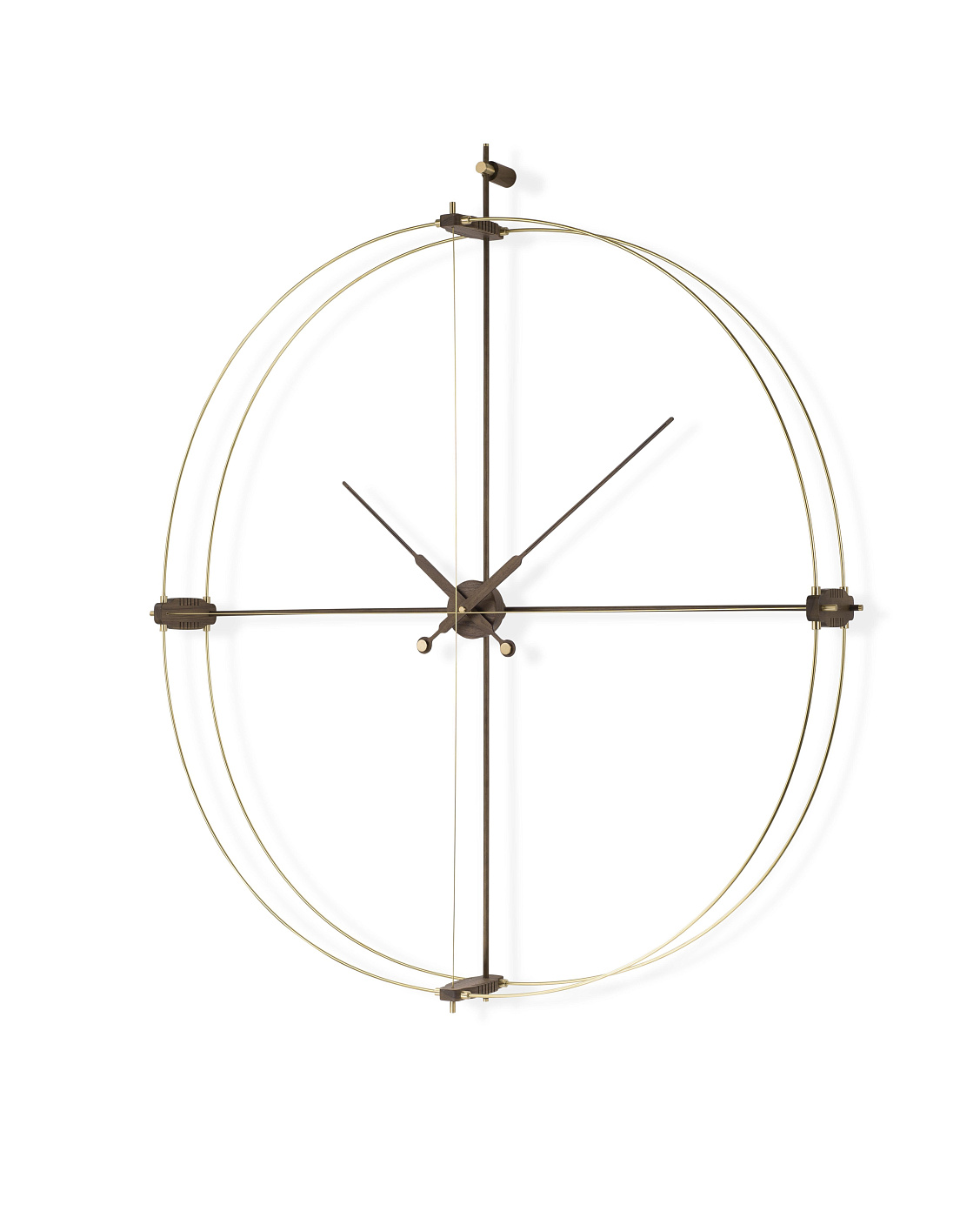 Настенные часы Delmori Premium латунный/орех