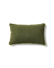 Чехол для подушки Narela из зеленого жаккардового хлопка и вискозы 50 x 30 см