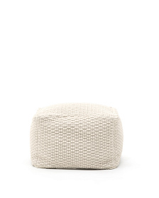 Пуф Mascarell хлопок и полиэстер белый 60 x 60 см