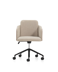 Офисный стул Madai из коричневого шенилла и ясеневого шпона