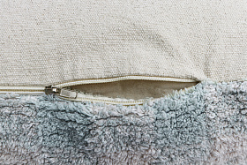 Подушка-пуф Шахматы серо-голубой 20*40*40