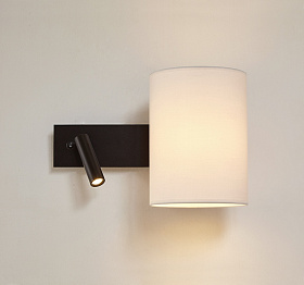 Бра с ридером Torso черный/белый