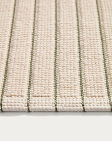 Хлопковый коврик для ванной Merade с зелеными полосками, 50 x 80 см