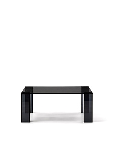 Журнальный столик Adularia из стекла темно-серого цвета 85 x 85