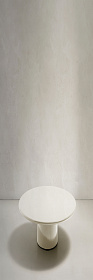 Журнальный столик Albanella из цемента с глянцевой белой отделкой Ø110 см