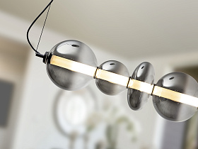 Gladis Люстра большая черно-дымчатый