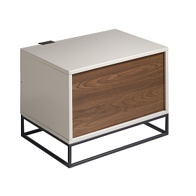 Прикроватная тумбочка Estetico CP1406-H /7004 лак RAL7035 жемчужно-серая