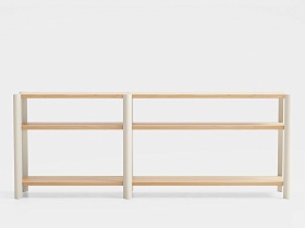 Доп. секция стеллажа Bona 80 cm 3S кремовый