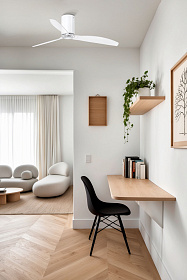 Ярко-белый / прозрачный потолочный вентилятор Mini Tube Fan