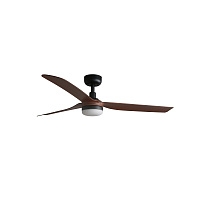 Вентилятор Punt M LED черный/темное дерево DC