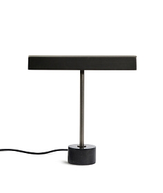 Настольная лампа Lynor из черного металла с основанием из черного мрамора
