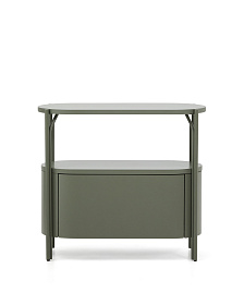 Тумба для ванной Arely из стали и зеленого лака