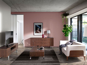 Журнальный столик MH2103A /2099 из ореха и хромированной стали