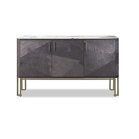 Буфет Bond Credenza  из дерева мраморная столешница 163x50x100