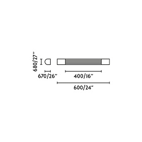 KIVA 600 Настенный светильник хром LED 10W 3000K