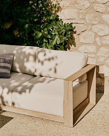 Диван Ambra 2-местный уличный из акации со светлой отделкой 174 см