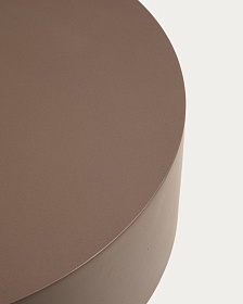 Уличный столик Garbet из коричневого бетона, диаметр 80 см