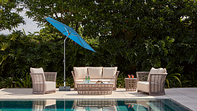 Зонт Riva антрацит 250x250 с основанием 6008 и чехлом 7970