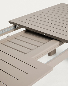 Раздвижной стол Livorno из алюминия цвета таупе, 233(350) x 100 см