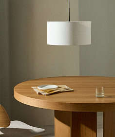 Dulan Подвестной светильник Ø45 см ткань белая