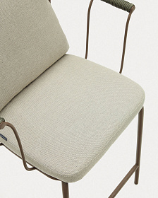 Salguer Барный стул из веревки и стали окрашенный в коричневый цвет